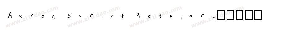 Aaron Script Regular字体转换